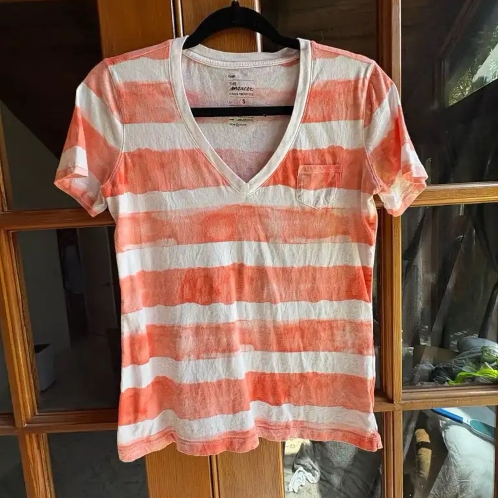 Gap Women's Striped V-Neck w/ Pocket